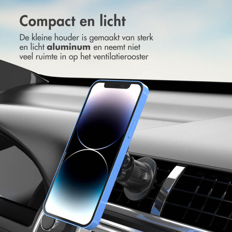 Accezz EasyLock telefoonhouder auto - inclusief hoesje Apple iPhone 14 Pro - Ventilatierooster - 360 graden draaibaar - Zwart - Afbeelding 2