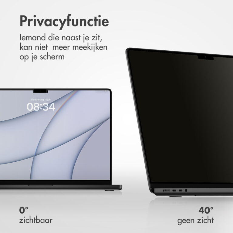 Accezz Magnetische Privacy Screenprotector MacBook Air 13 inch (2018 - 2020) / Pro 13 inch (2018 - 2022) - A1932 / A2179 / A2337 - Afbeelding 5