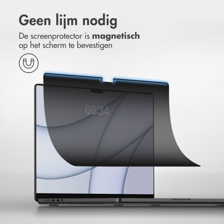 Accezz Magnetische Privacy Screenprotector MacBook Air 13 inch (2018 - 2020) / Pro 13 inch (2018 - 2022) - A1932 / A2179 / A2337 - Afbeelding 4