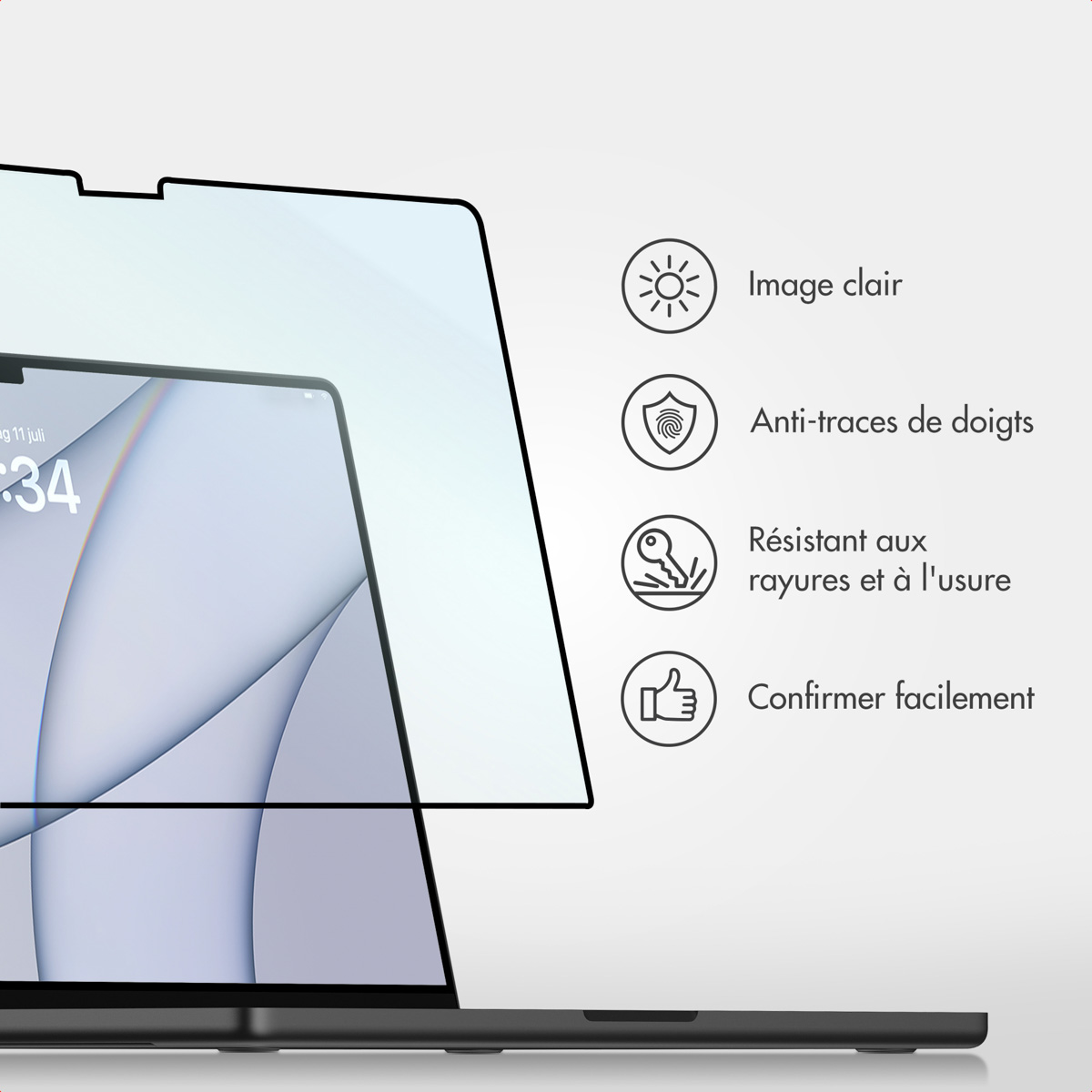 Accezz Gehard Glas Screenprotector Apple MacBook Pro 16 inch (2021 / 2023 M3 chip / 2024 M4 chip) - Afbeelding 10