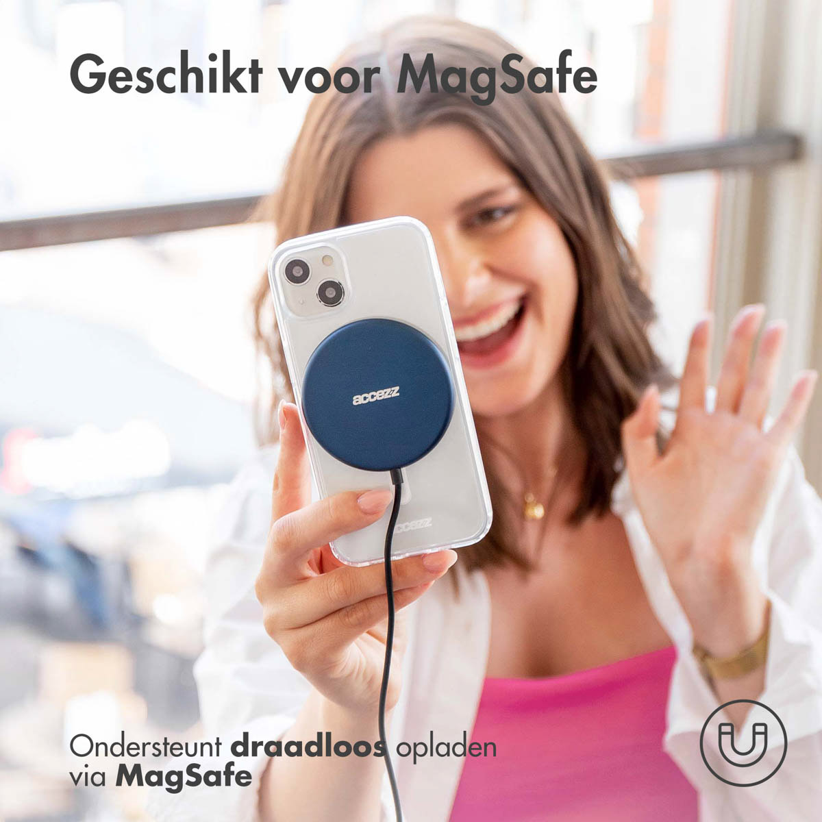 Accezz Clear Backcover met MagSafe Apple iPhone 14 Pro Max - Transparant - Afbeelding 3