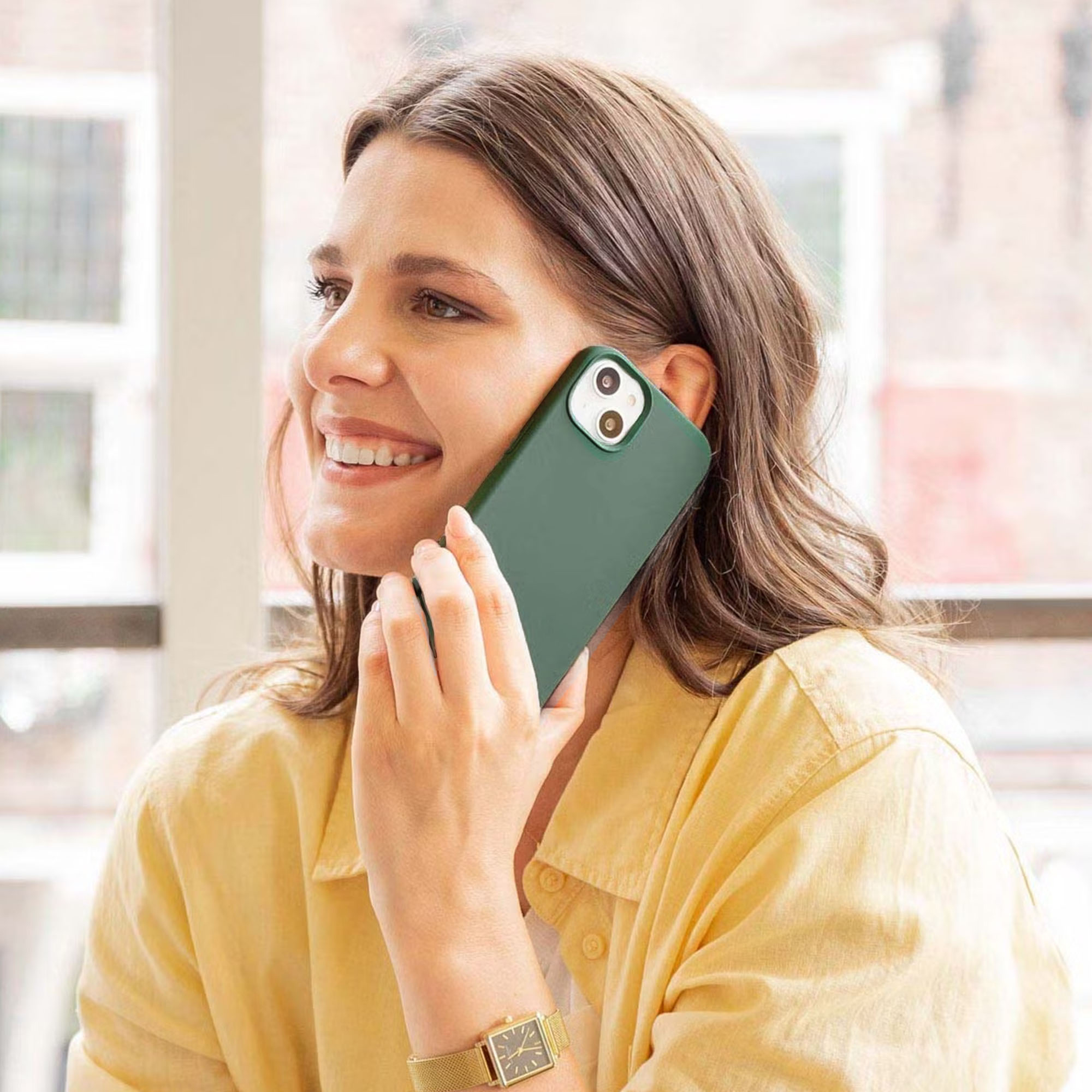 Accezz Liquid Silicone Backcover met MagSafe Samsung Galaxy S25 Ultra - Cooper Green - Afbeelding 10