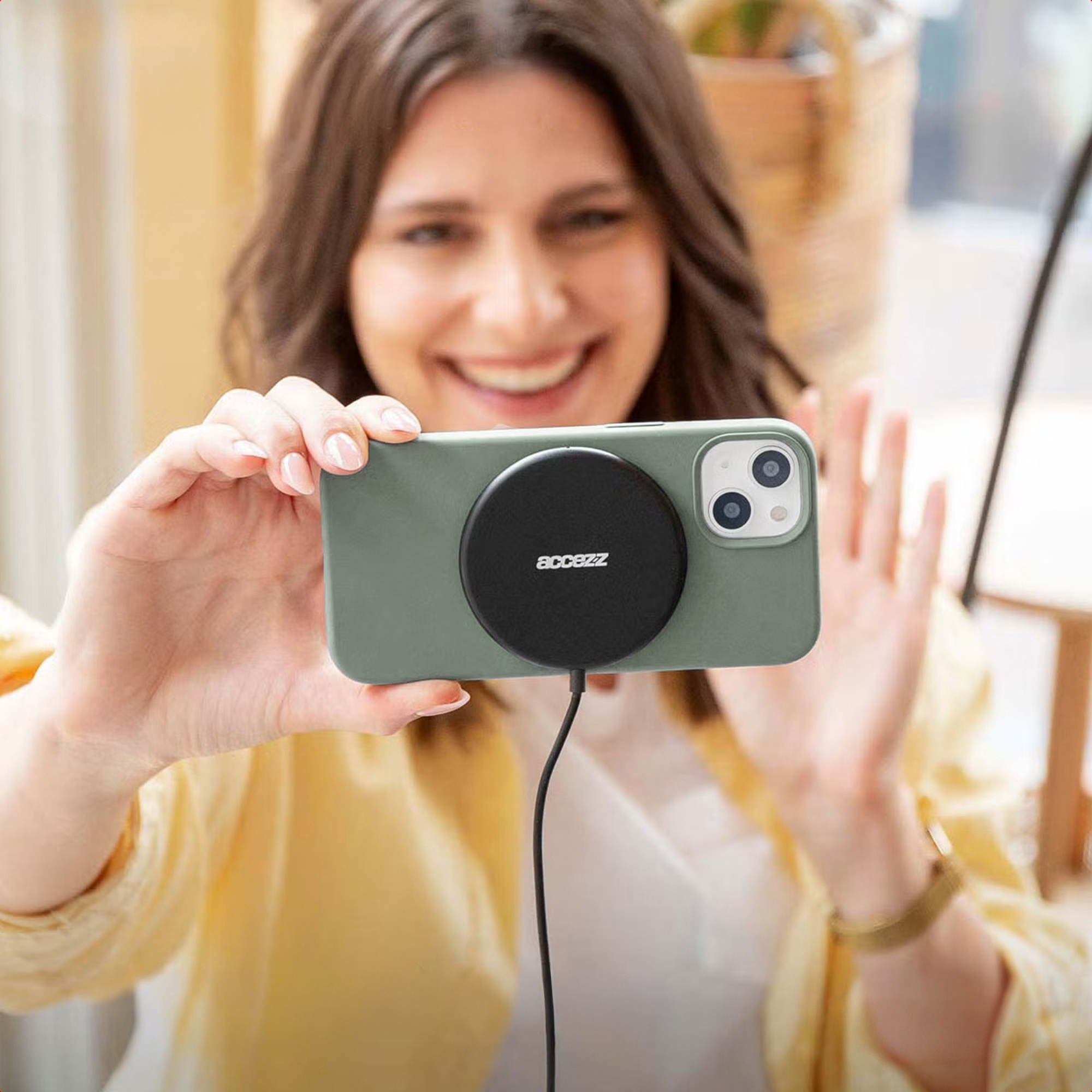 Accezz Liquid Silicone Backcover met MagSafe Samsung Galaxy S25 Ultra - Cooper Green - Afbeelding 8