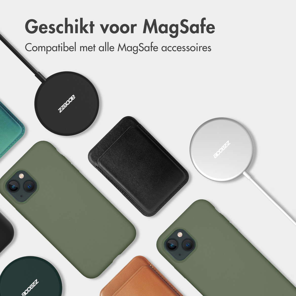 Accezz Liquid Silicone Backcover met MagSafe Apple iPhone 15 Pro Max - Cooper Green - Afbeelding 10
