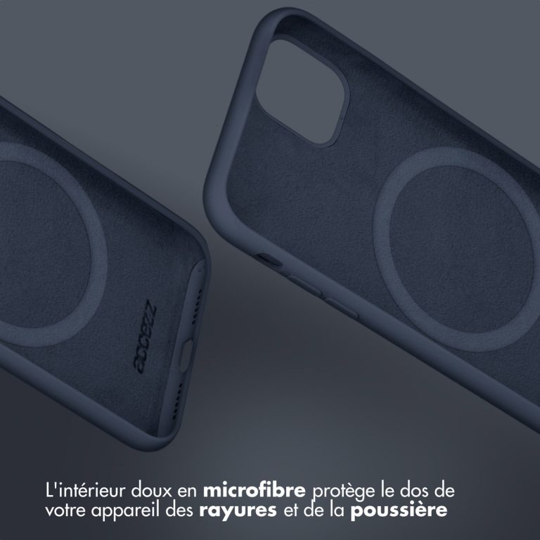 Accezz Liquid Silicone Backcover met MagSafe Apple iPhone 16e - Donkerblauw - Afbeelding 10