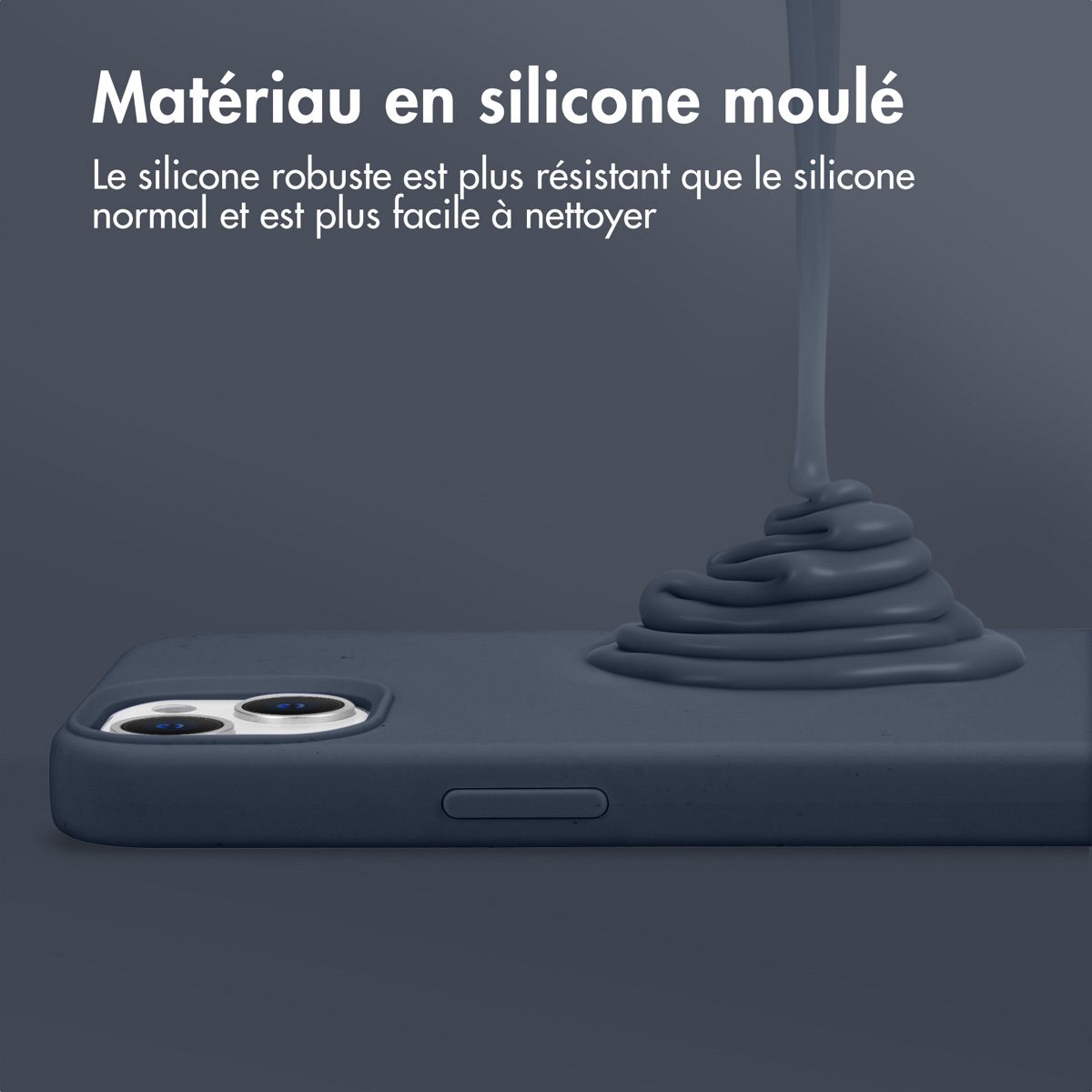 Accezz Liquid Silicone Backcover met MagSafe Apple iPhone 16 Plus - Donkerblauw - Afbeelding 5