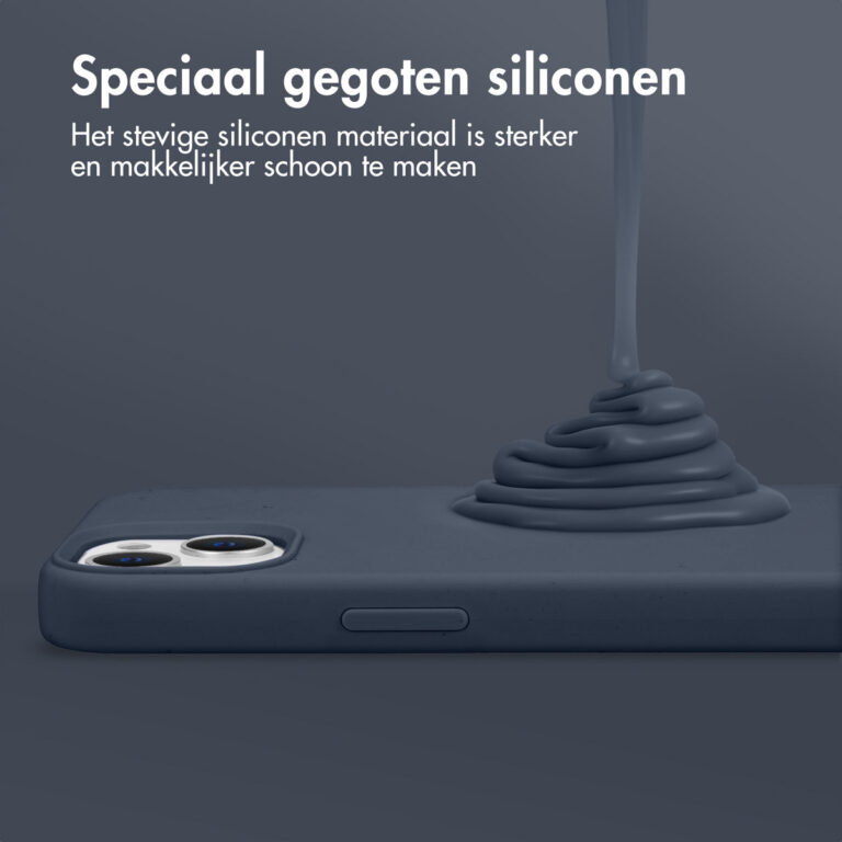 Accezz Liquid Silicone Backcover met MagSafe Apple iPhone 13 - Donkerblauw - Afbeelding 9