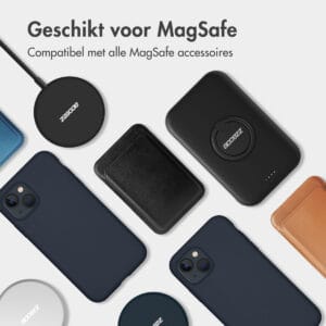 Accezz Liquid Silicone Backcover met MagSafe Apple iPhone 15 Plus - Donkerblauw