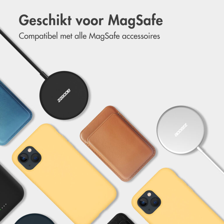 Accezz Liquid Silicone Backcover met MagSafe Apple iPhone 14 Plus - Geel - Afbeelding 10