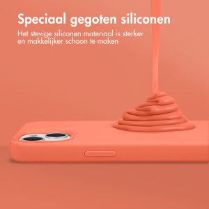 Accezz Liquid Silicone Backcover met MagSafe Apple iPhone 15 - Nectarine