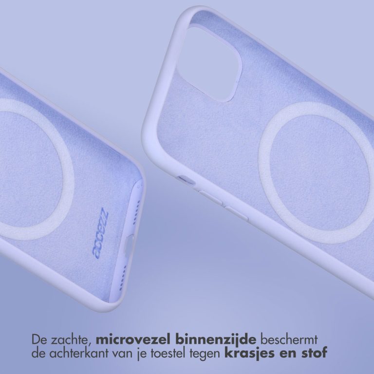 Accezz Liquid Silicone Backcover met MagSafe Apple iPhone 17 Pro Max - Paars - Afbeelding 7