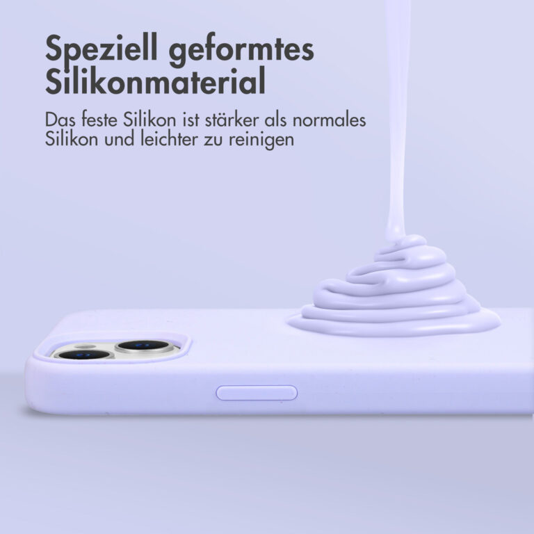 Accezz Liquid Silicone Backcover met MagSafe Apple iPhone 16e - Paars - Afbeelding 3