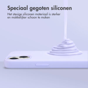 Accezz Liquid Silicone Backcover met MagSafe Apple iPhone 15 Plus - Paars