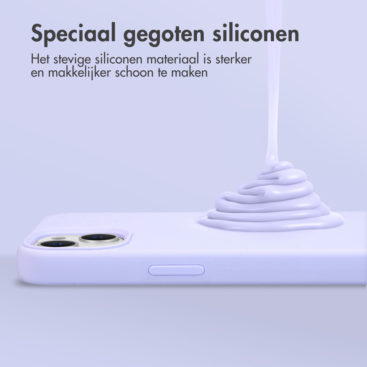 Accezz Liquid Silicone Backcover met MagSafe Apple iPhone 16e – Paars