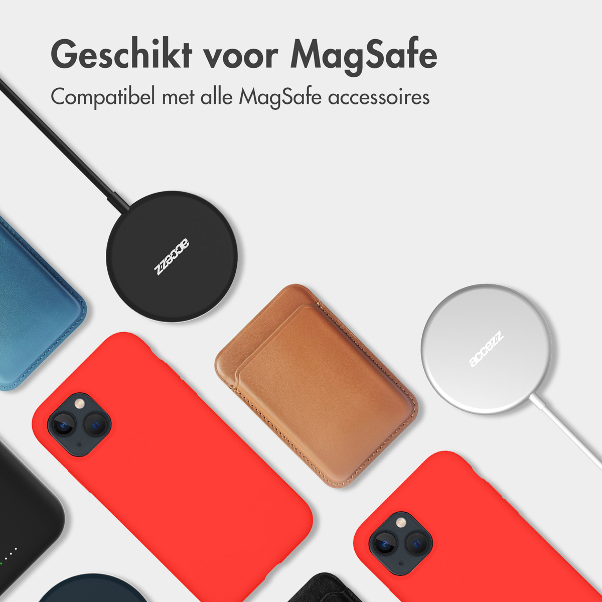 Accezz Liquid Silicone Backcover met MagSafe Apple iPhone 15 Plus - Rood - Afbeelding 10