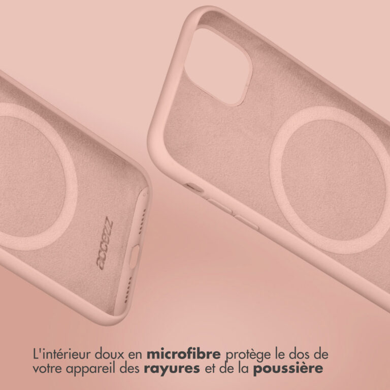 Accezz Liquid Silicone Backcover met MagSafe Apple iPhone 16e - Roze - Afbeelding 10