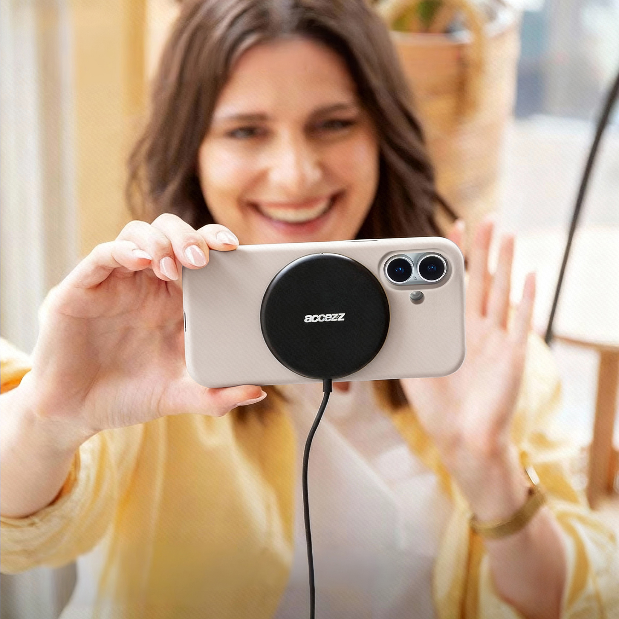 Accezz Liquid Silicone Backcover met MagSafe Samsung Galaxy S25 Ultra - Stone - Afbeelding 7