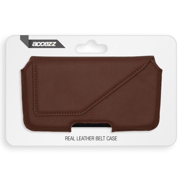 Accezz Echt lederen broekriemhoes - Maat XL - Bruin - Afbeelding 7