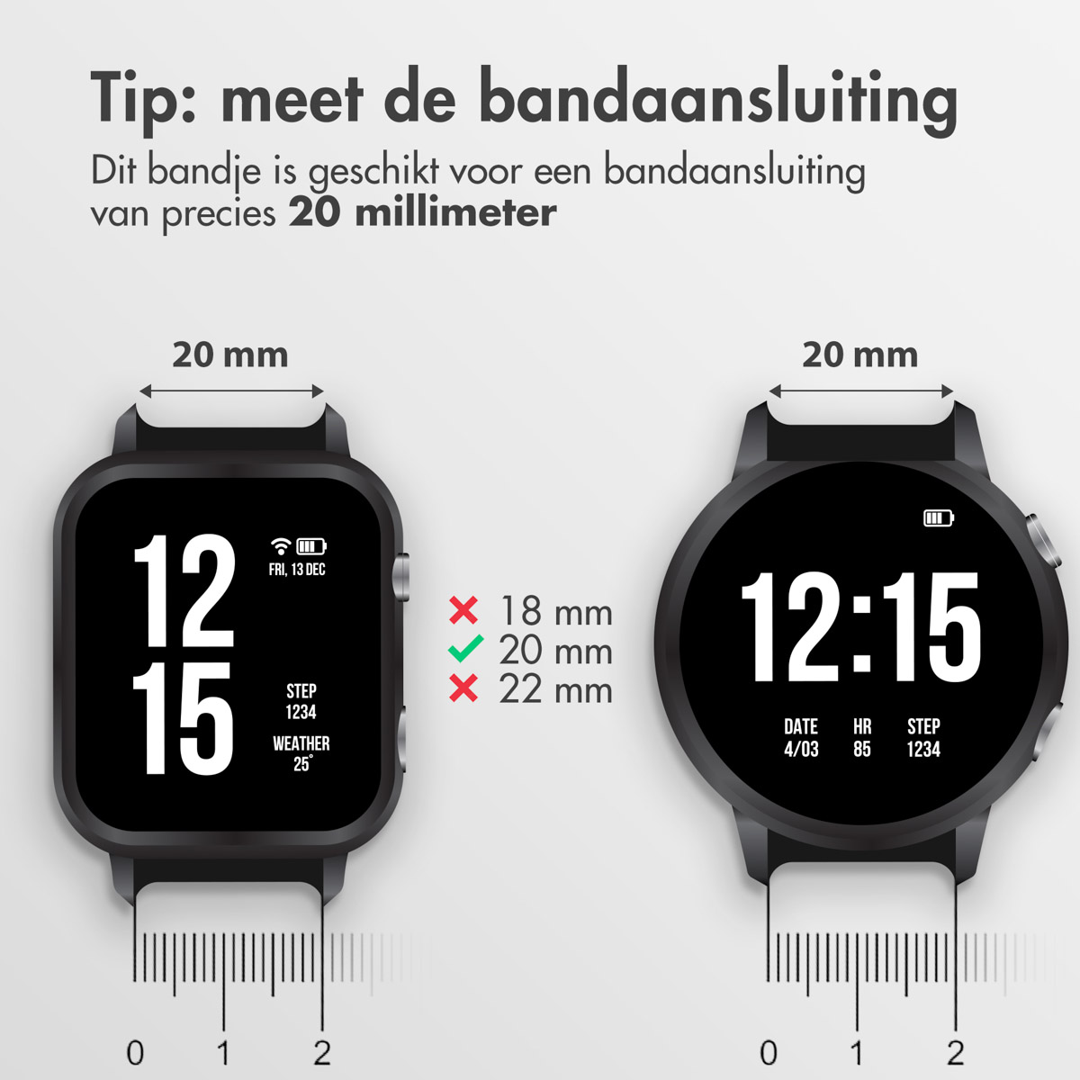 Accezz Steel Band Samsung Galaxy Watch 4 / 5 / 6 / 7 (20 mm) – Zilver